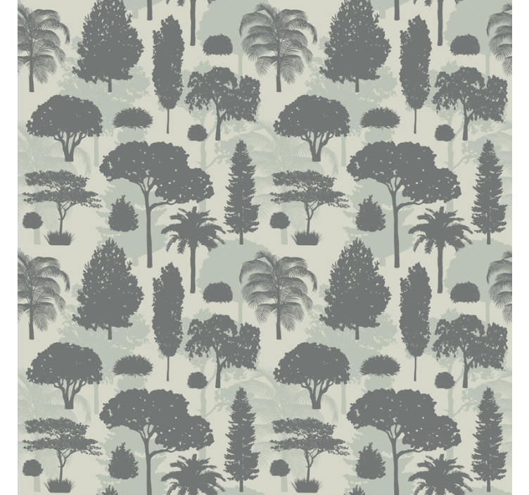 Nordic wallpaper featuring nordic style tree patterns - TenStickers