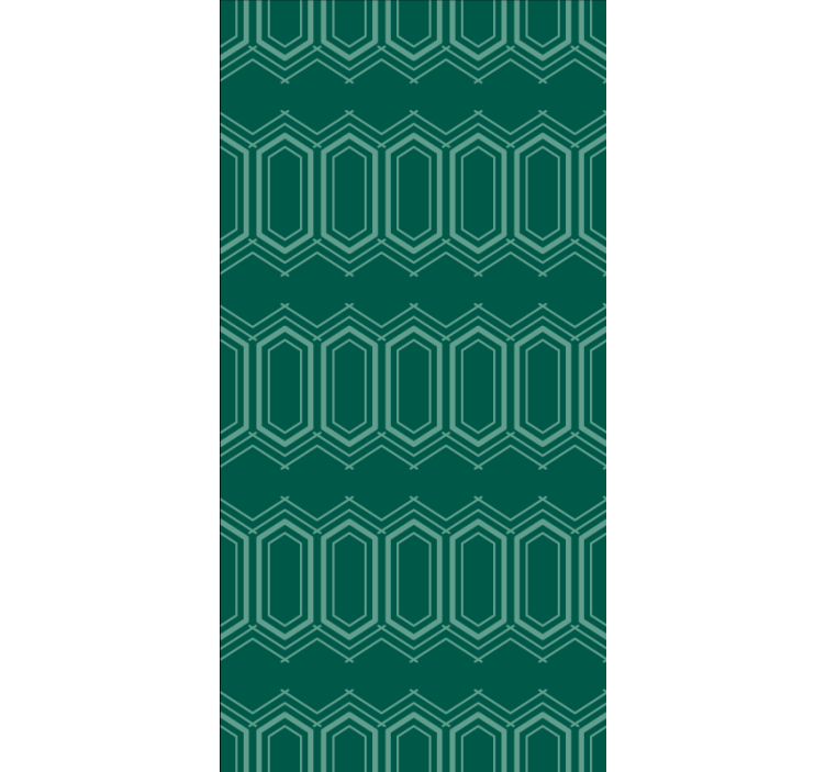 Textured wallpaper in green geometric pattern - TenStickers