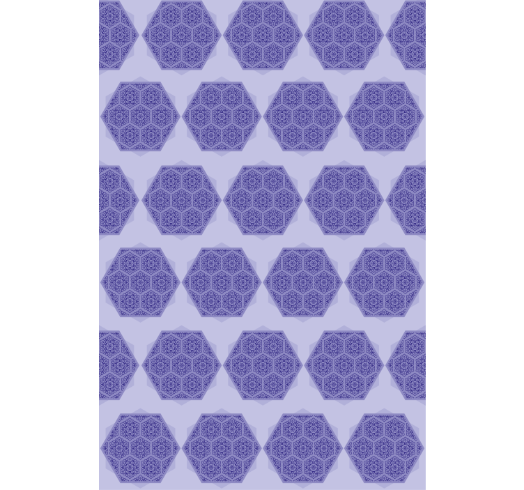 Textured wallpaper intricate purple hexagons - TenStickers