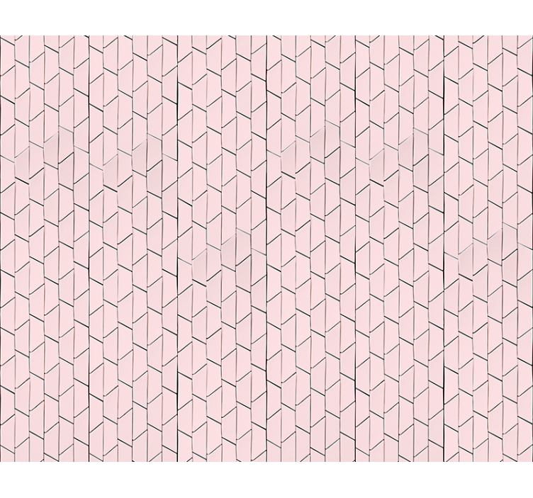 Textured wallpaper in pink geometric pattern - TenStickers