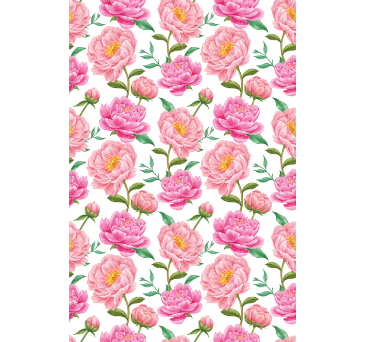 Classic wallpaper pink flower pattern - TenStickers