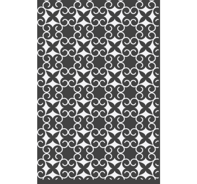 Living area wallpaper elegant patterned mat - TenStickers