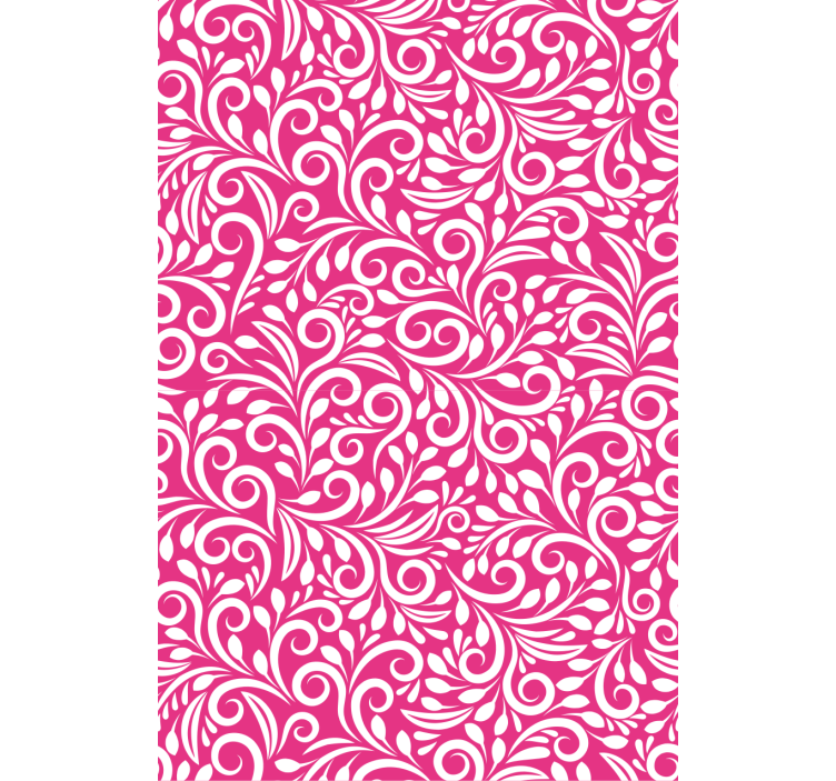 Living area wallpaper floral swirl design - TenStickers