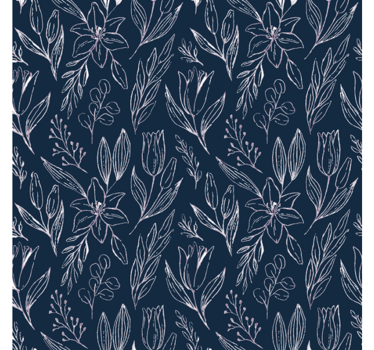 Flowers wallpaper lilies seamless pattern design - TenStickers