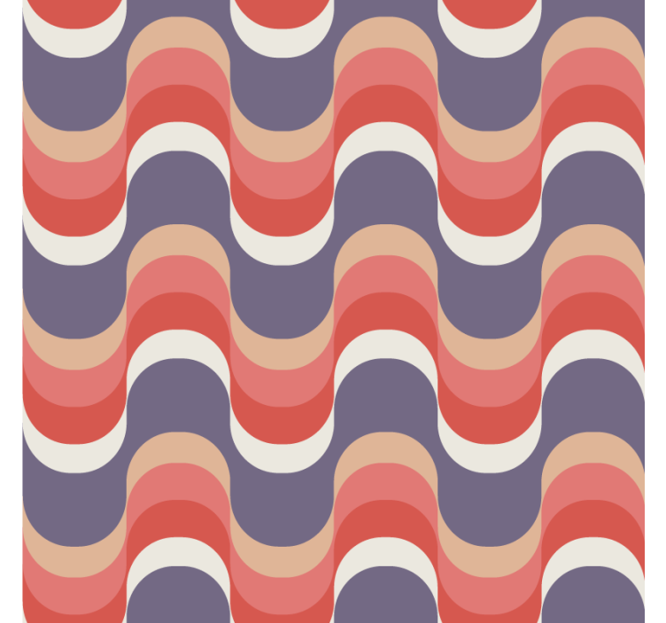 Wallpaper geometric wavy pattern design - TenStickers