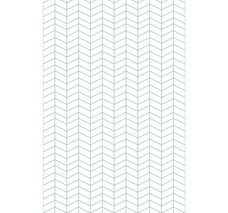 Wallpaper office blue zigzag lines on white - TenStickers