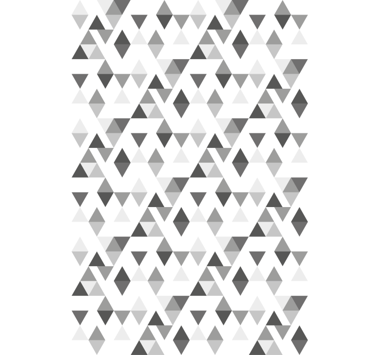 Contemporary wallpaper in grey triangle pattern - TenStickers
