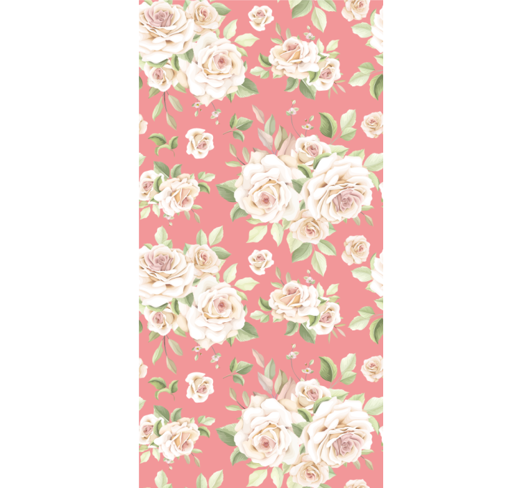 Wallpaper for dining area roses floral design - TenStickers