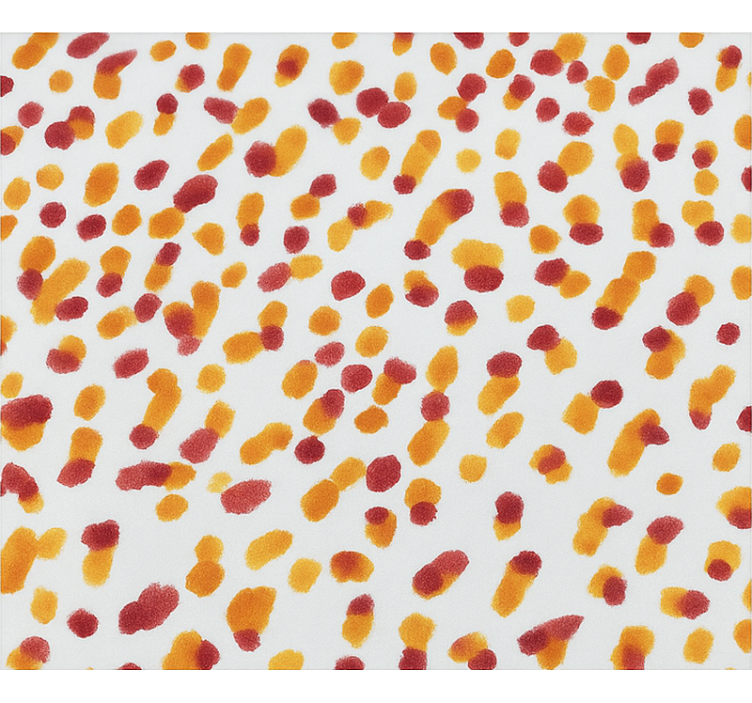 Wallpaper teenage bedroom in orange and red dots - TenStickers
