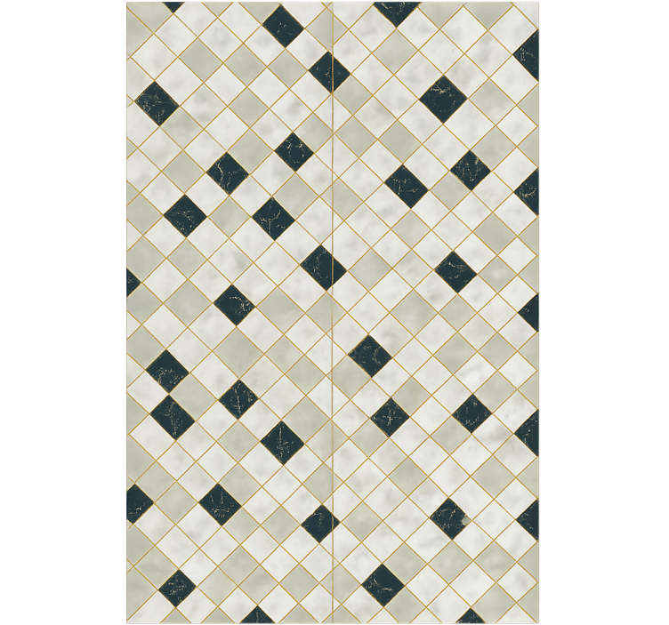 Living area wallpaper in grey cement tile design - TenStickers
