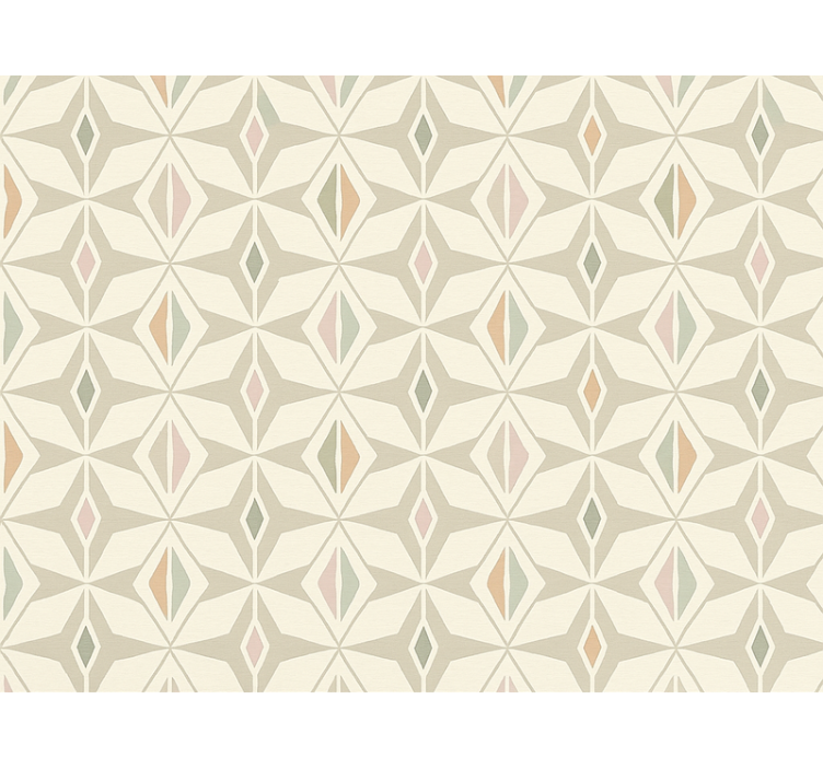 Living area wallpaper colorful geometric design - TenStickers