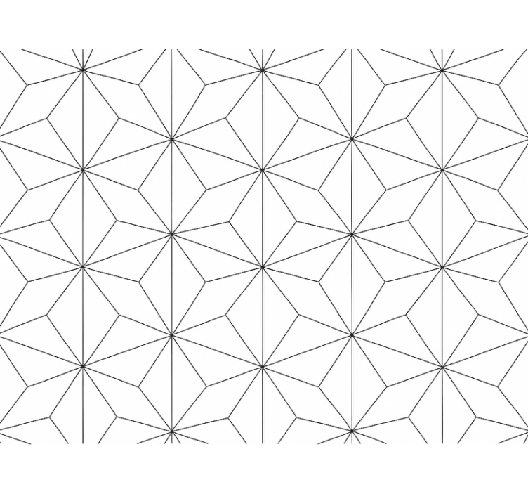 Living area wallpaper abstract hexagon design - TenStickers