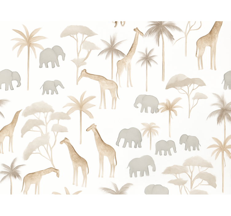 Savannah kids wallpaper childrens room - TenStickers