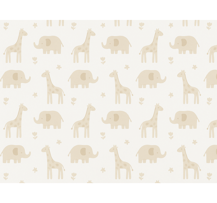 Wallpaper childrens room kids neutral striped design - TenStickers