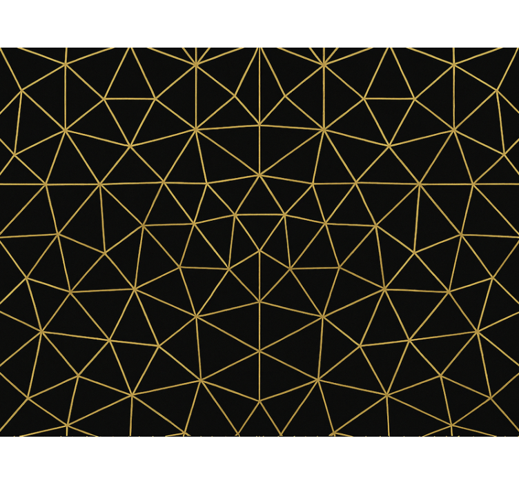 Triangles wallpaper midnight gold geometric pattern - TenStickers