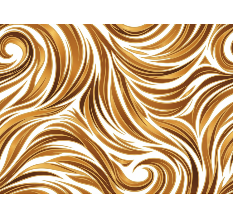 Retro wallpaper golden fur design - TenStickers