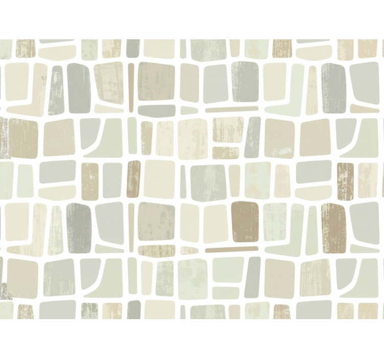 Rustic wallpaper in light-colored geometric patterns - TenStickers