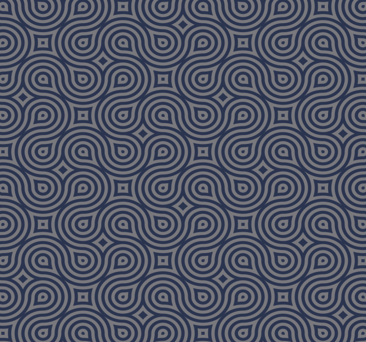 Modern Wallpaper blue geometric - TenStickers