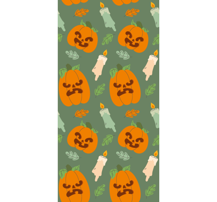 Spooky Pumpkin Design cute halloween wallpaper - TenStickers