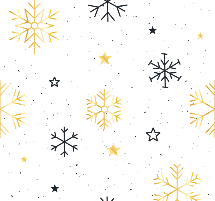 Starry Snowflakes Pattern holiday christmas wallpaper - TenStickers