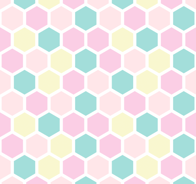 Hexagon Pattern wallpaper geometric - TenStickers