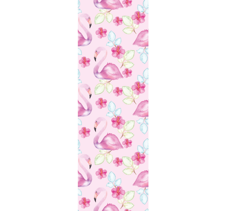 Floral Flamingos animals wallpaper - TenStickers