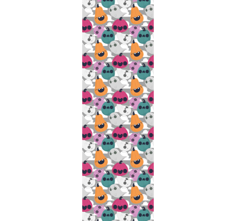 Playful Pumpkin Pattern cute halloween wallpaper - TenStickers