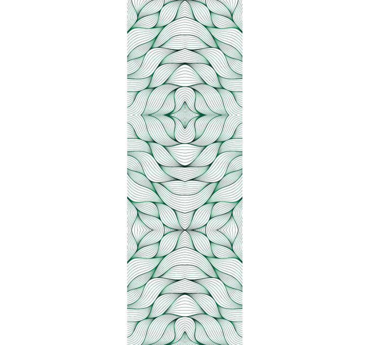 Geometric Pattern leaves wallpaper - TenStickers