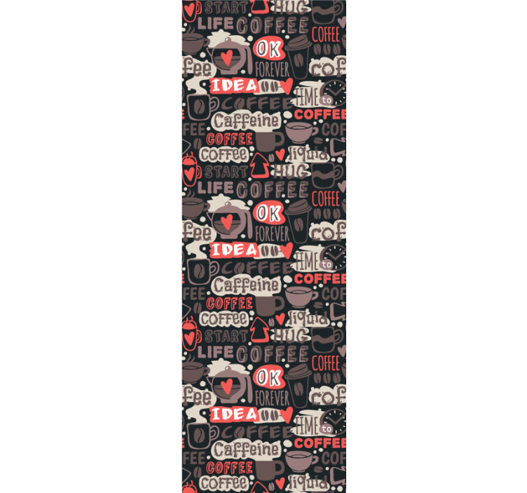 Caffeine Motif lettering wallpaper - TenStickers