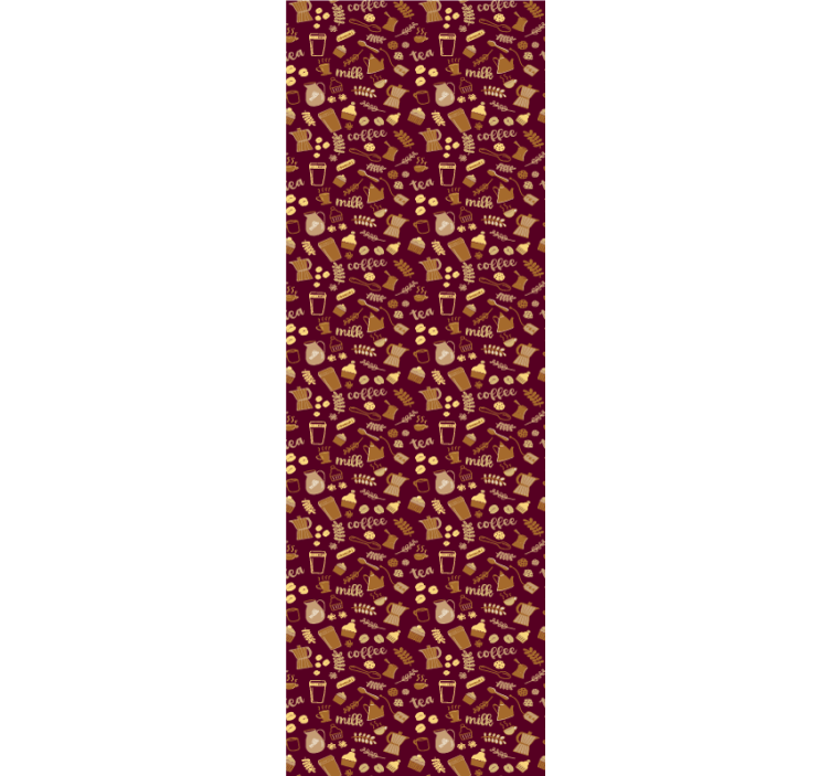 Beverage Motif Pattern kitchen wallpaper - TenStickers