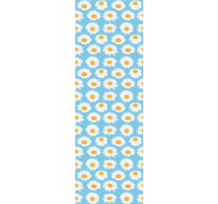 Daisy Patterned flowers wallpaper - TenStickers