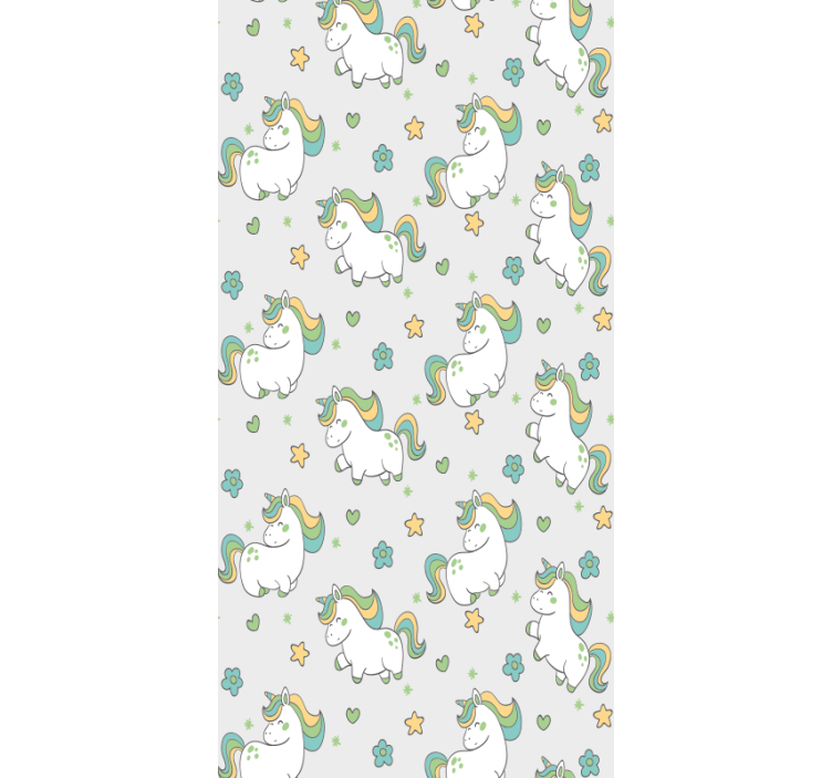 Unicorn Fantasy wallpaper childrens room - TenStickers