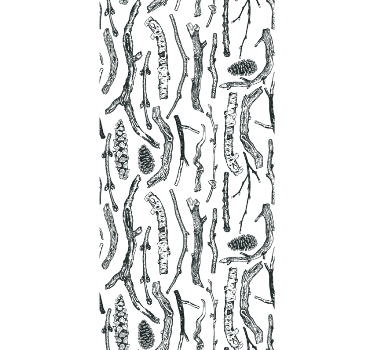 Woodland Sketches animals wallpaper - TenStickers