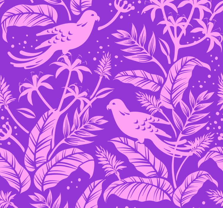Tropical Birds Foliage nature wallpaper - TenStickers
