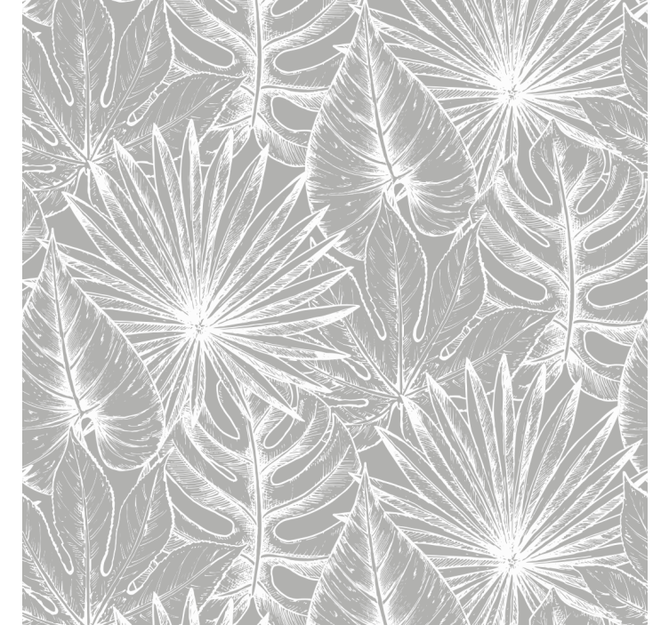 Tropical Foliage Motif leaves wallpaper - TenStickers
