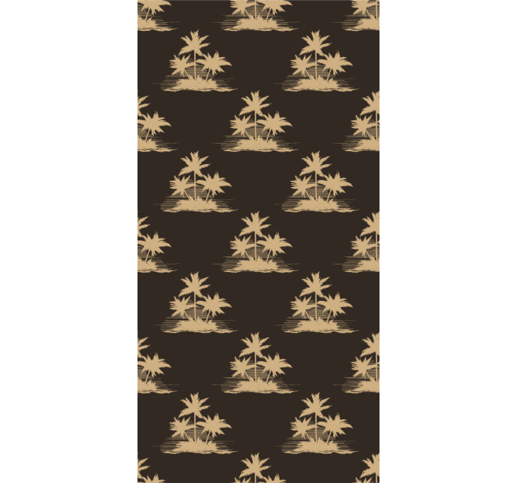 Palm Motif wallpaper of a tree - TenStickers