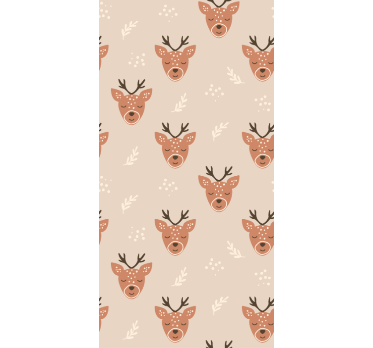 Reindeer Pattern animals wallpaper - TenStickers