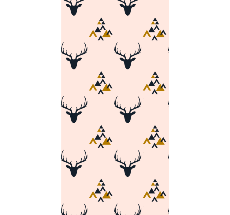 Stag Silhouette Pattern animals wallpaper - TenStickers