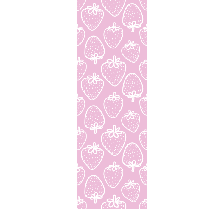 Polka Dot Strawberries pink wallpaper - TenStickers