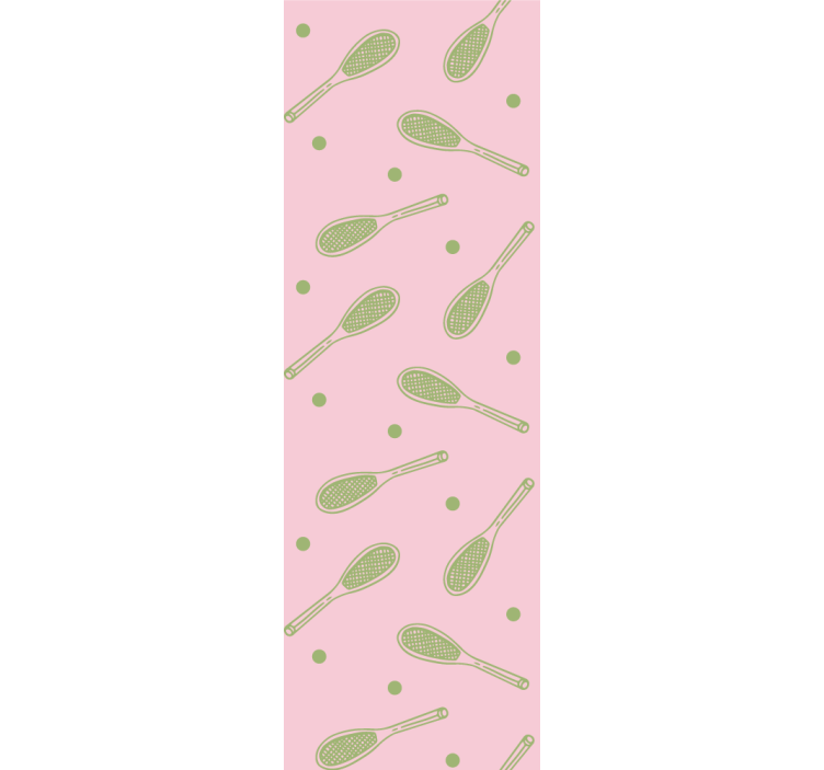 Tennis Racket Pattern polka dots wallpaper - TenStickers