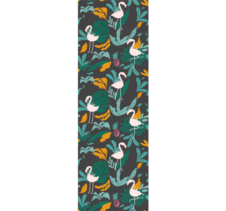 Tropical Flamingo Scene animals wallpaper - TenStickers