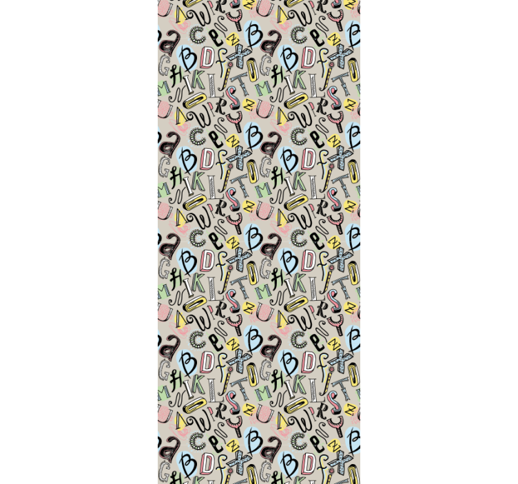 Alphabetic Fun lettering wallpaper - TenStickers