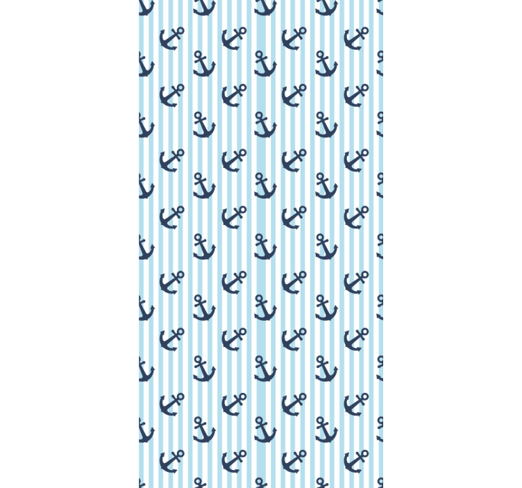 Nautical Anchors wallpaper striped - TenStickers