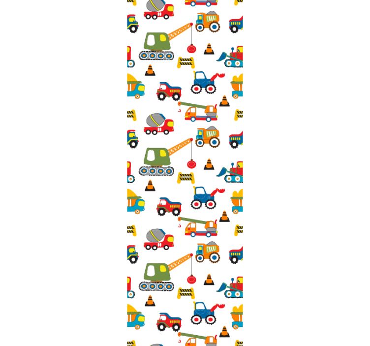 Construction Delight wallpaper childrens room - TenStickers