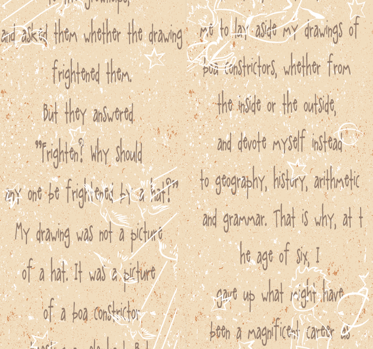 Alphabet Script Children's Room Letter Wallpaper - TenStickers