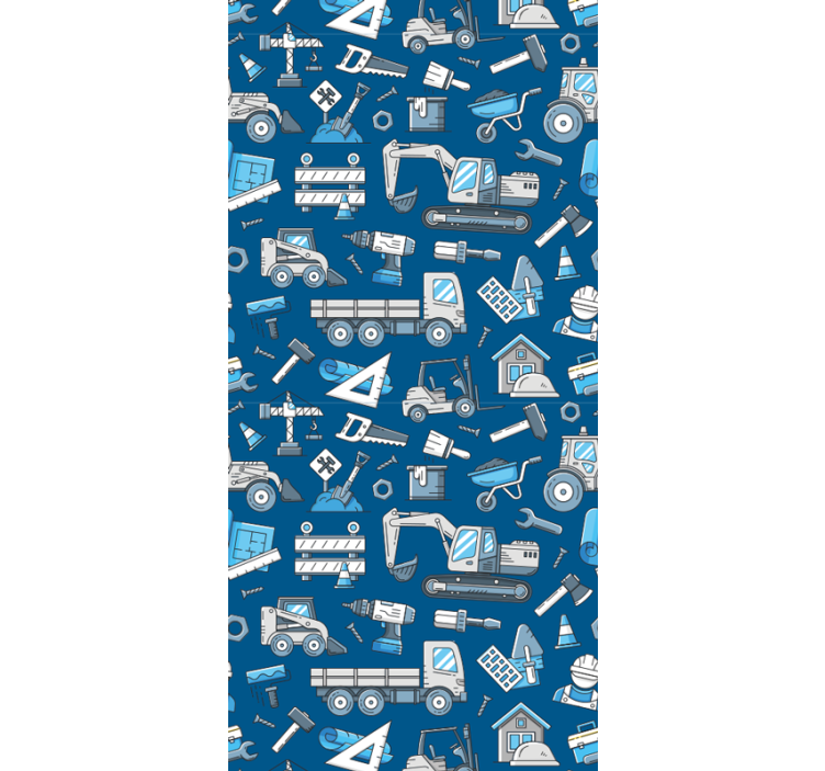 Construction Playtime nursery room wallpaper - TenStickers