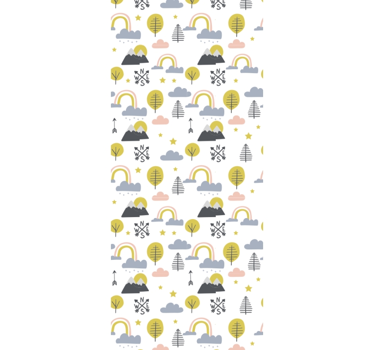 Playful Nature Scene wallpaper childrens room - TenStickers