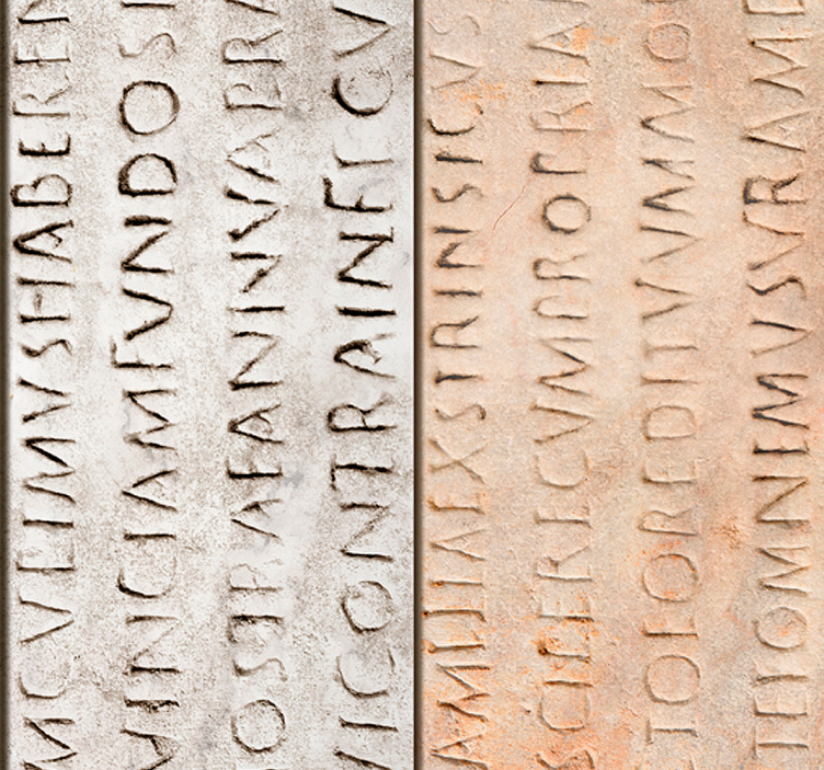 Textured Letter Relief lettering wallpaper - TenStickers