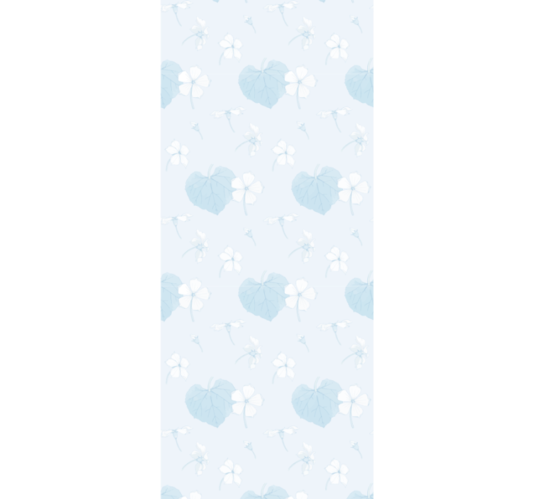 Blue gentle motif flowers wallpaper - TenStickers