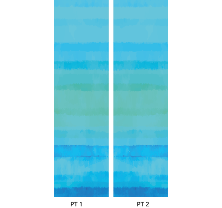 Blue watercolor pattern bathroom wallpaper - TenStickers